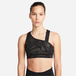 Nike Sports Bra - Black and Gold